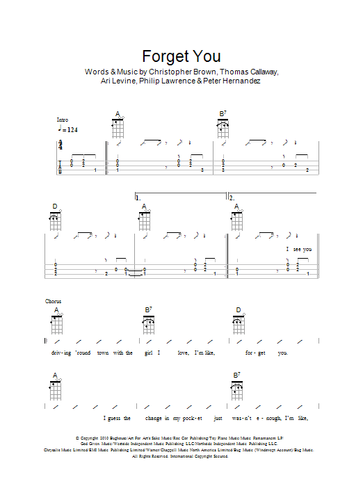 Product gallery: Page 1 of 1 Forget You, The Ukuleles