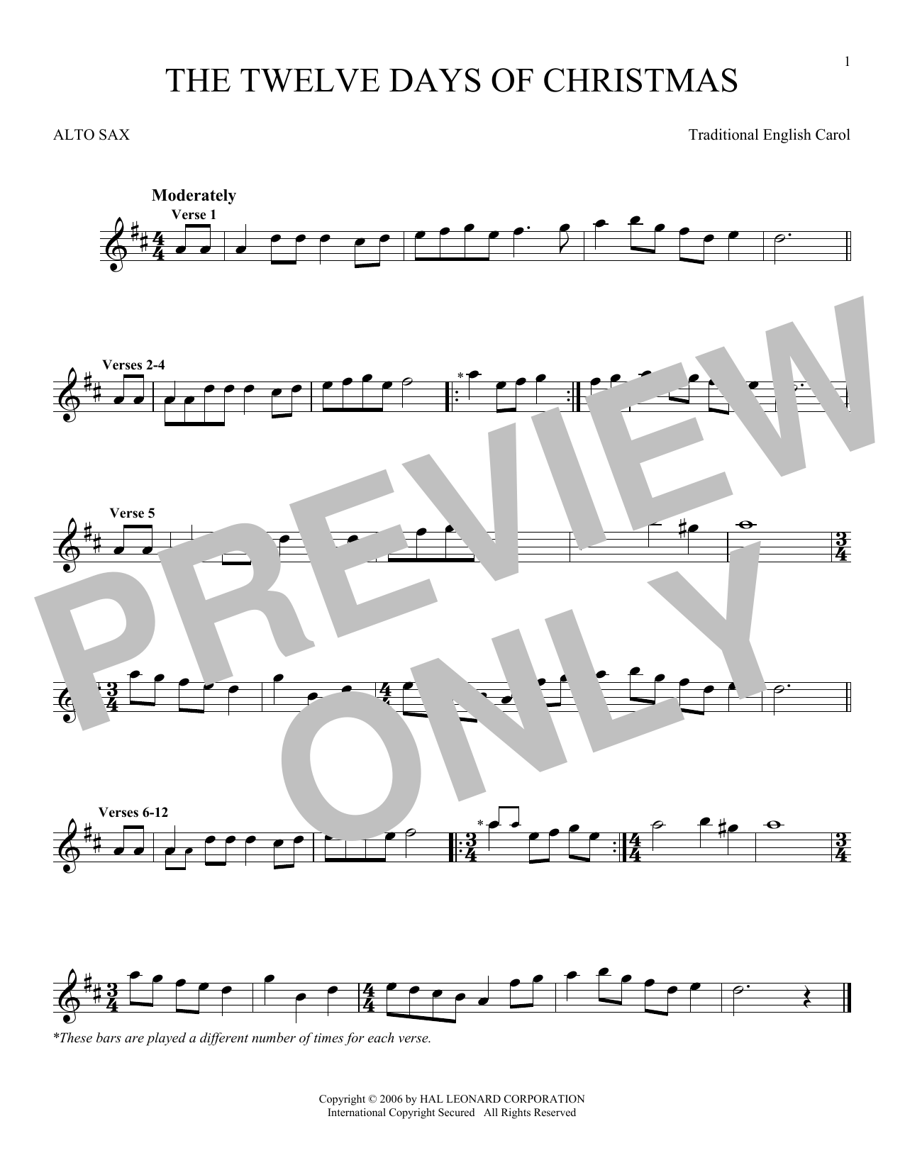Product gallery: Page 1 of 1 The Twelve Days Of Christmas, Traditional English Carol