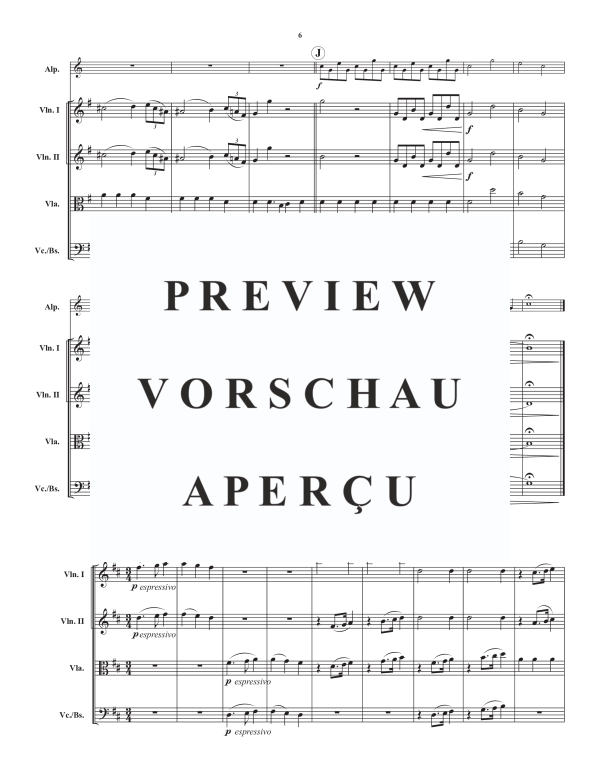 Produktgalerie: Seite 8 von 11 Sinfonia in G, , Alphorn in G und Streicher Quartett