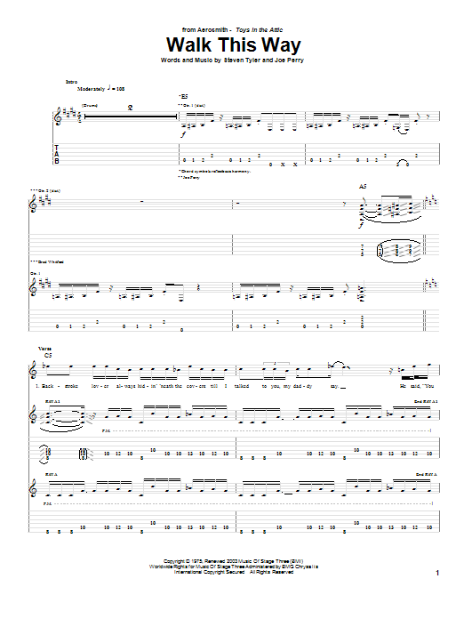 Produktgalerie: Seite 1 von 1 Walk This Way, Aerosmith, Gitarre