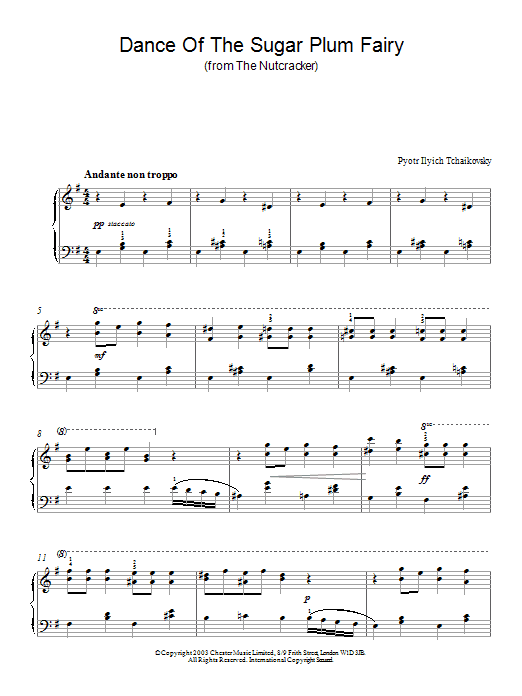 Product picture to: Dance Of The Sugar Plum Fairy (from The Nutcracker) - Pyotr Il'yich Tchaikovsky