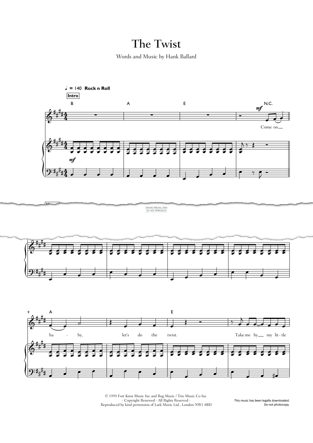 gallery: The Twist, Chubby Checker, Gesang, Klavier