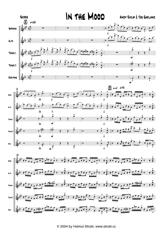 gallery: In The Mood, , Saxophonquintett