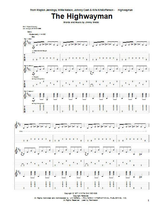 Product gallery: Page 1 of 1 The Highwayman, Johnny Cash