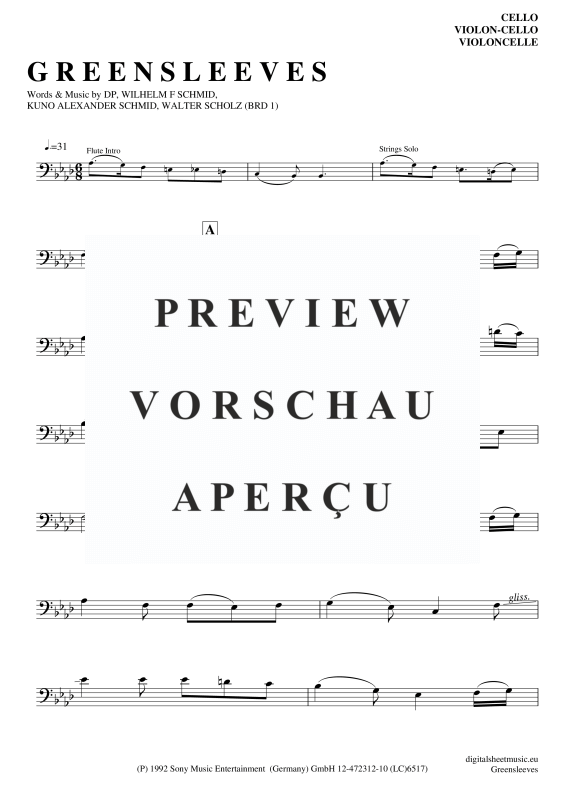 Product gallery: Page 2 of 3 Greensleeves, Simoni, Edward, (Cello)