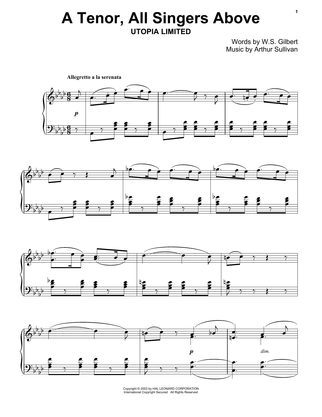 Produktbild zu: A Tenor, All Singers Above