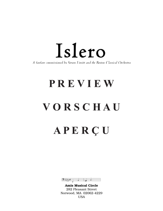 Produktgalerie: Seite 2 von 21 Islero , , (Bläserensemble gemischt + Pauke)