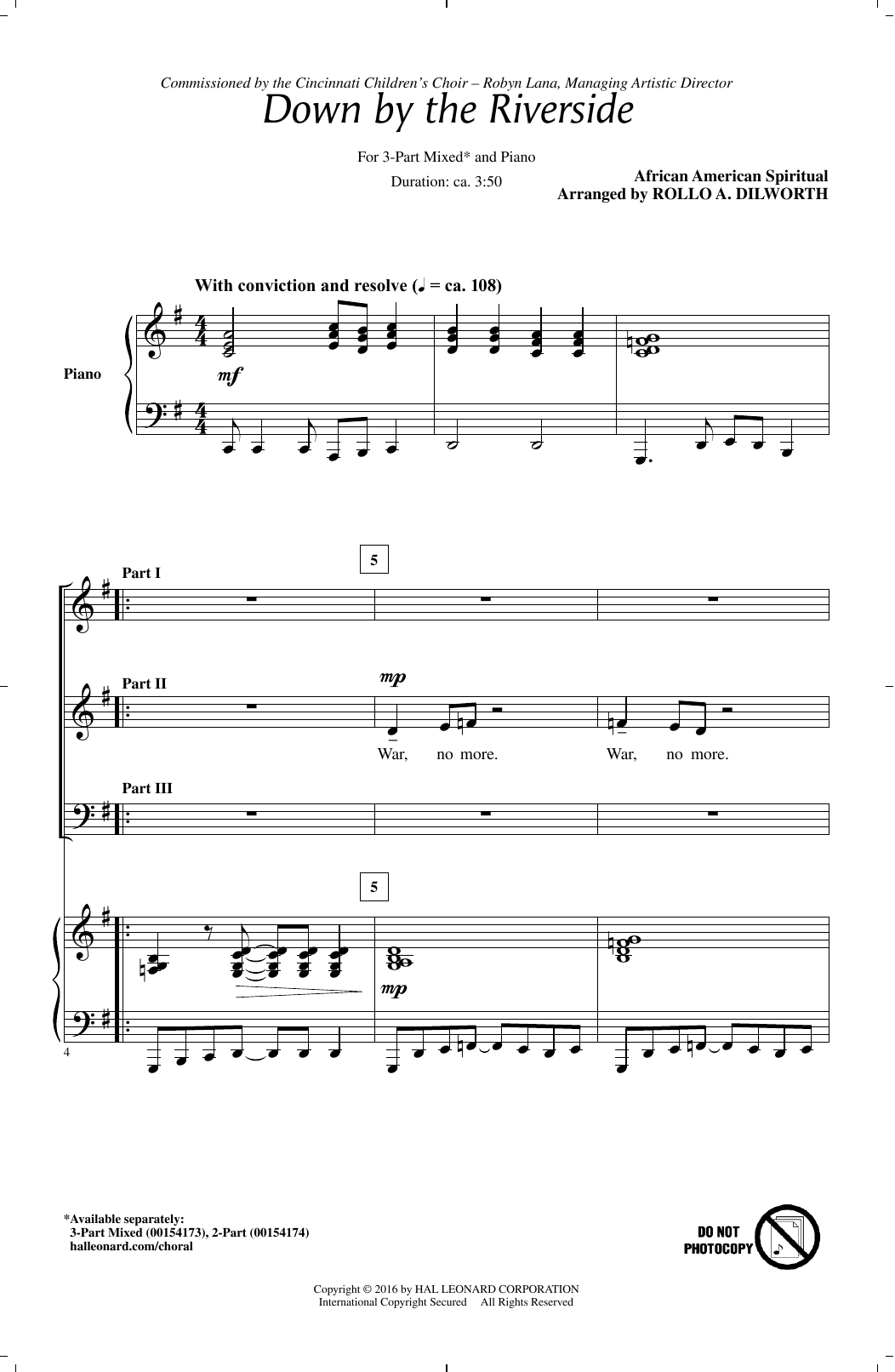 Produktgalerie: Seite 1 von 1 Down By The Riverside, Rollo Dilworth, Chor