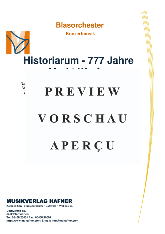 Product gallery: Page 2 of 11 Historiarum - 777 Jahre Markt Werfen, , (large wind orchestra)