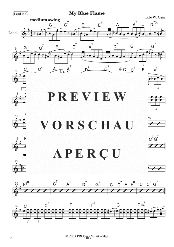 Produktgalerie: Seite 3 von 11 My Blue Flame, , variable Besetzung: Melodiestimme in C/B/Es, Kontrabass
