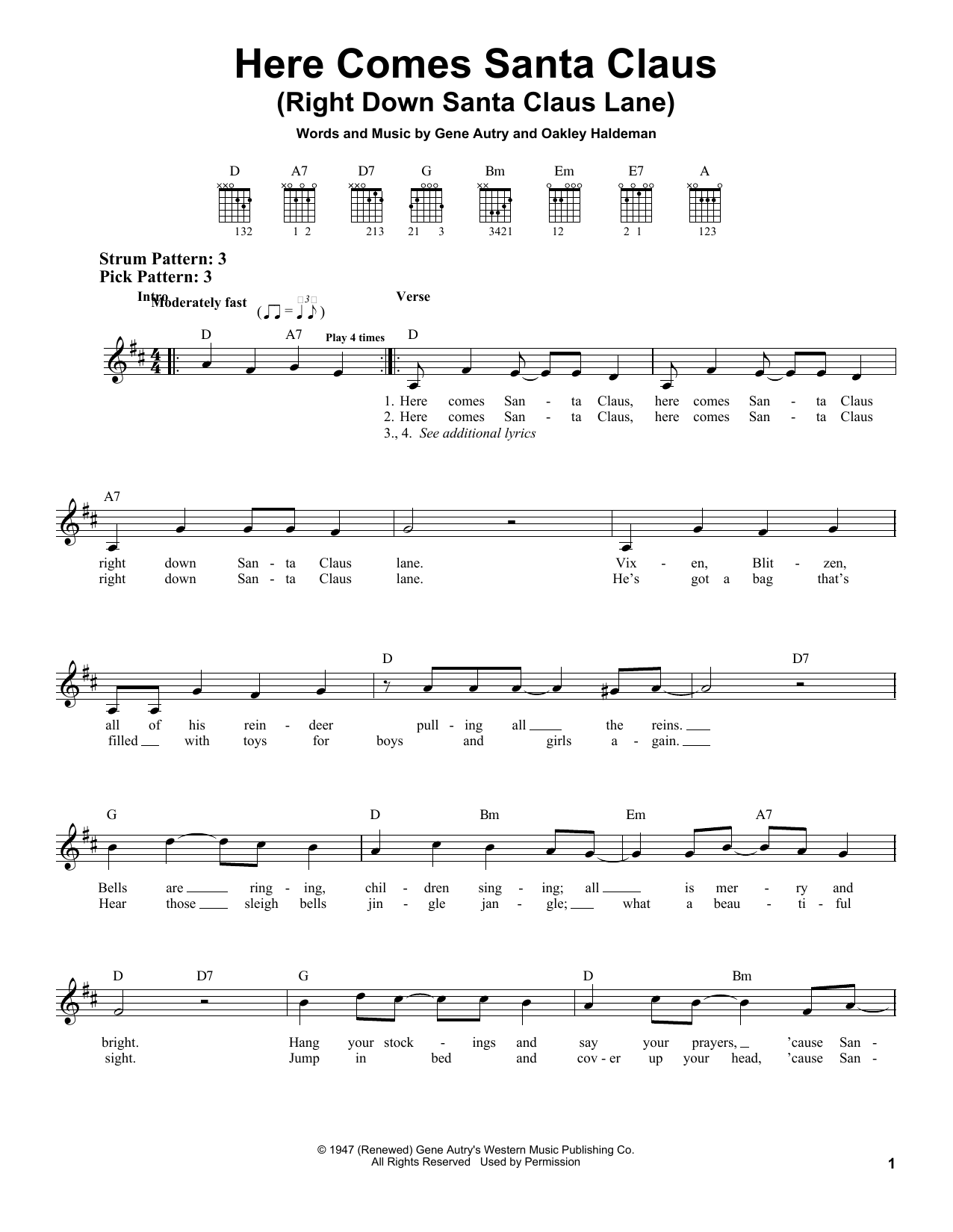 Product gallery: Page 1 of 1 Here Comes Santa Claus (Right Down Santa Claus Lane), Gene Autry