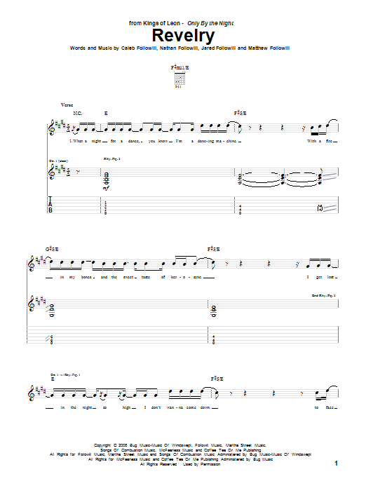 Product gallery: Page 1 of 1 Revelry, Kings Of Leon