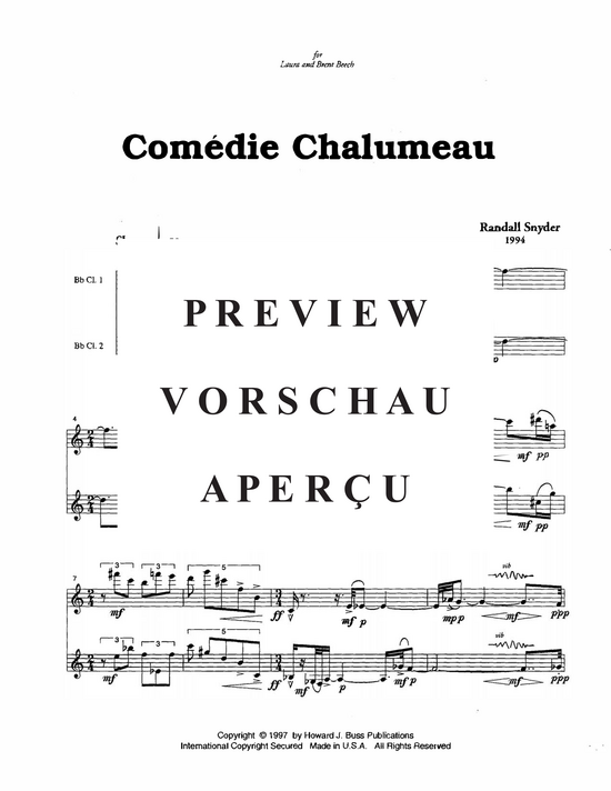 Product gallery: Page 3 of 21 Comedie Chalumeau , , (2 clarinets)
