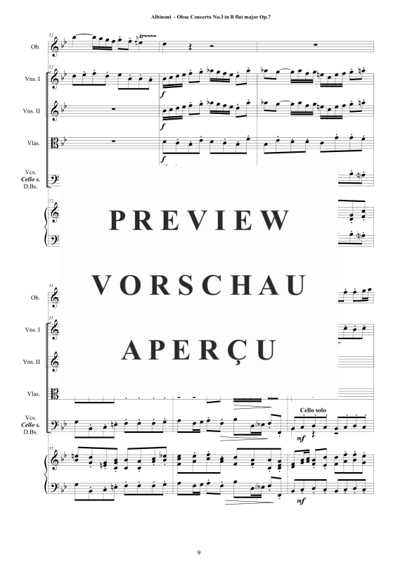 Product gallery: Page 10 of 11 Concerto No.3 in B-Dur Op.7, , Solo Oboe, String Ensemble, and Harpsichord (Bc)