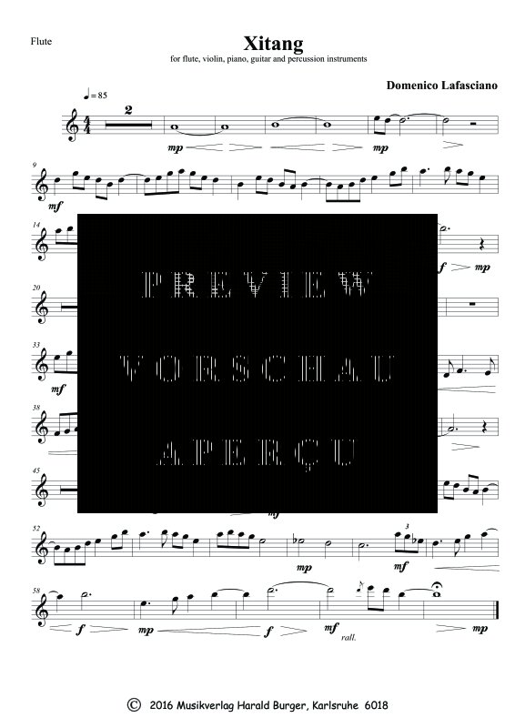 gallery: Xitang (Einzelstimmen), , Gemischtes Ensemble Flöte, Violine, Klavier und Percussion