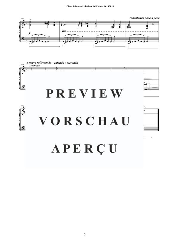 Produktgalerie: Seite 9 von 9 Ballade in D-Moll Op. 6 No. 4, , Klavier Solo