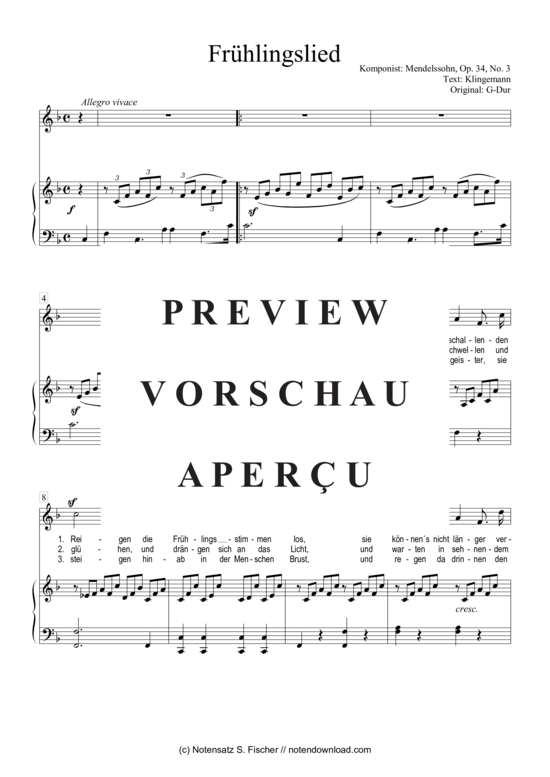 Product gallery: Page 2 of 4 Frühlingslied  , , Piano and Voice