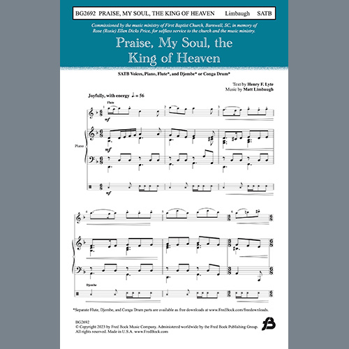 cover: Praise, My Soul, the King of Heaven, Matt Limbaugh, Chor