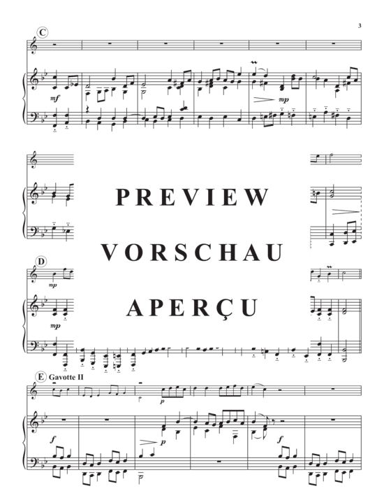 Produktgalerie: Seite 5 von 10 Two Gavottes , , (Trompete in B + Klavier)
