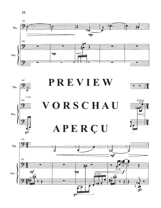 Produktgalerie: Seite 16 von 21 Deep Calls to Deep (At the Thunder of Your Waterspouts) , , Tuba und Klavier