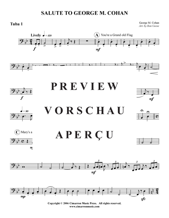 Product gallery: Page 13 of 16 Salute to George M. Cohan 4 Stücke , , (Tuba Quartet: 2x Baritone, 2xTuba)