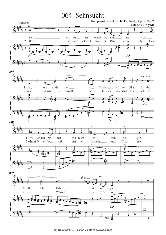 Product picture to: Sehnsucht Felix Mendelssohn Bartholdy (1809-1947)
