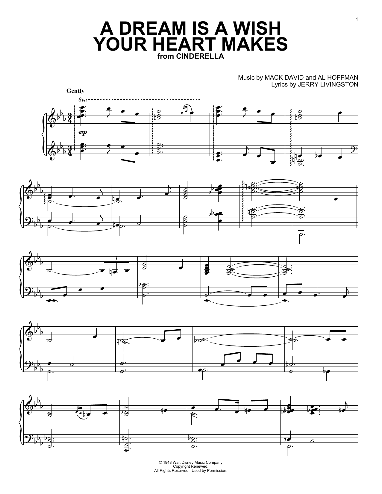 Produktbild zu: A Dream Is A Wish Your Heart Makes (from Cinderella)