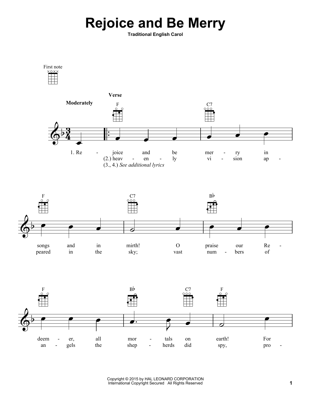 Product gallery: Page 1 of 1 Rejoice And Be Merry, Traditional English Carol
