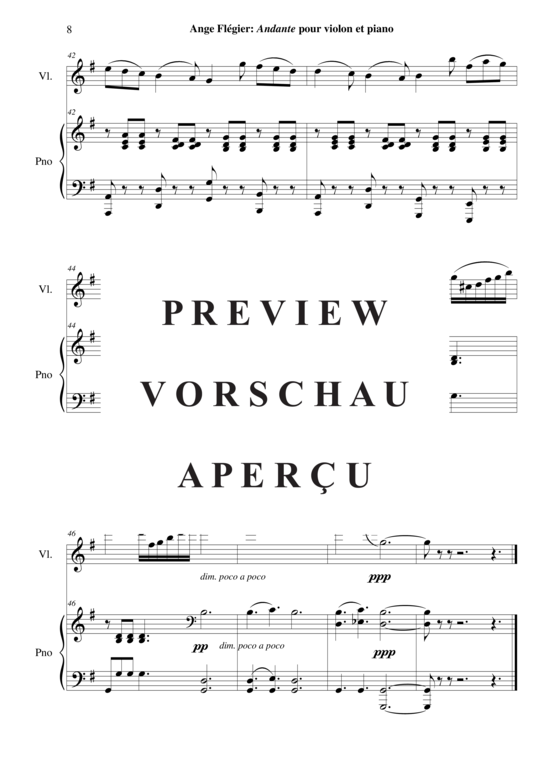 Product gallery: Page 9 of 12 Andante from the Fantaisie-Ballet , , (violin + piano)