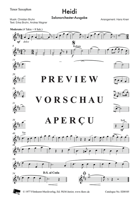 Product picture to: Heidi: TenorsaxophonGitti und Erika