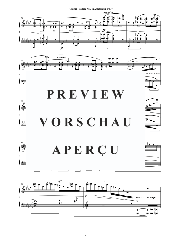 Produktgalerie: Seite 4 von 11 Ballade Nr. 3 As-Dur Op. 47, , Klavier Solo