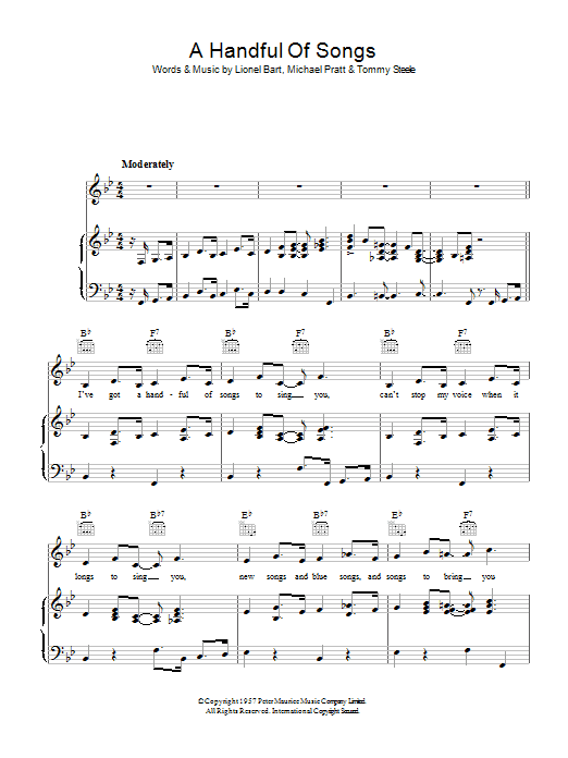 Product gallery: Page 1 of 1 A Handful Of Songs, Lionel Bart