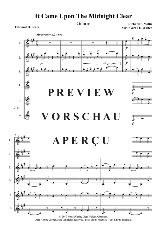 Produktgalerie: Seite 2 von 3 It Came Upon The Midnight Clear , , (Gitarren-Ensemble 4-6 stimmig)