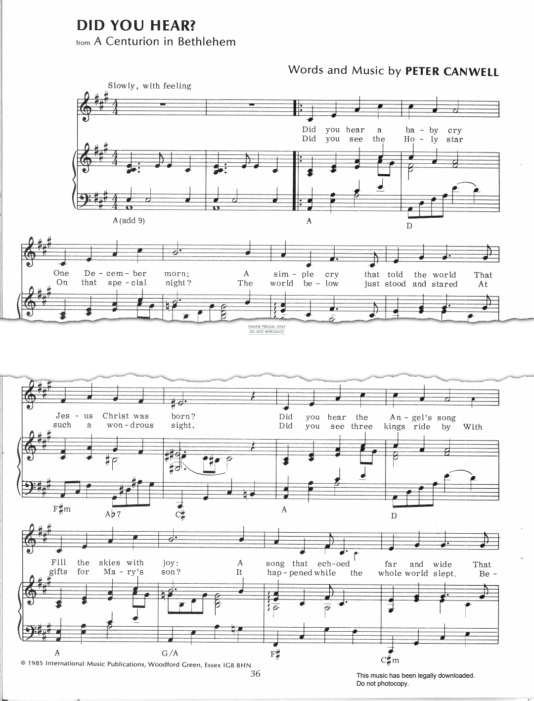 Produktbild zu: Did You Hear? (from 'A Centurion In Bethlehem')