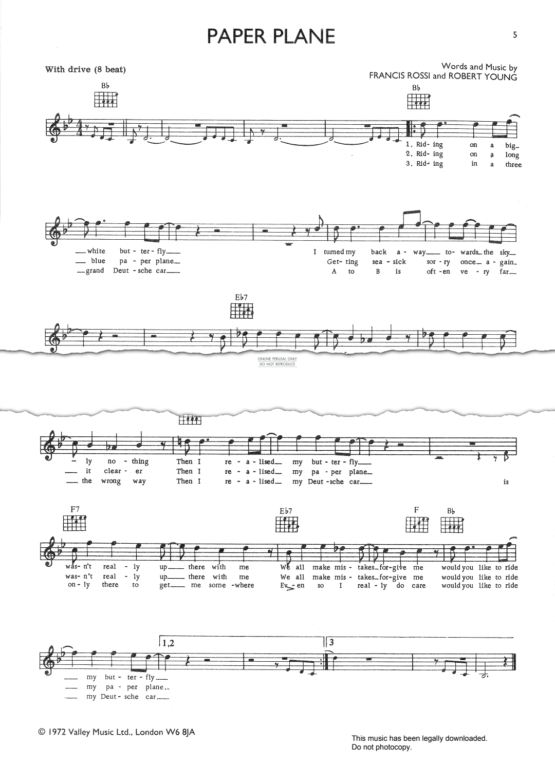 gallery: Paper Plane, Status Quo, Gesang, Gitarre