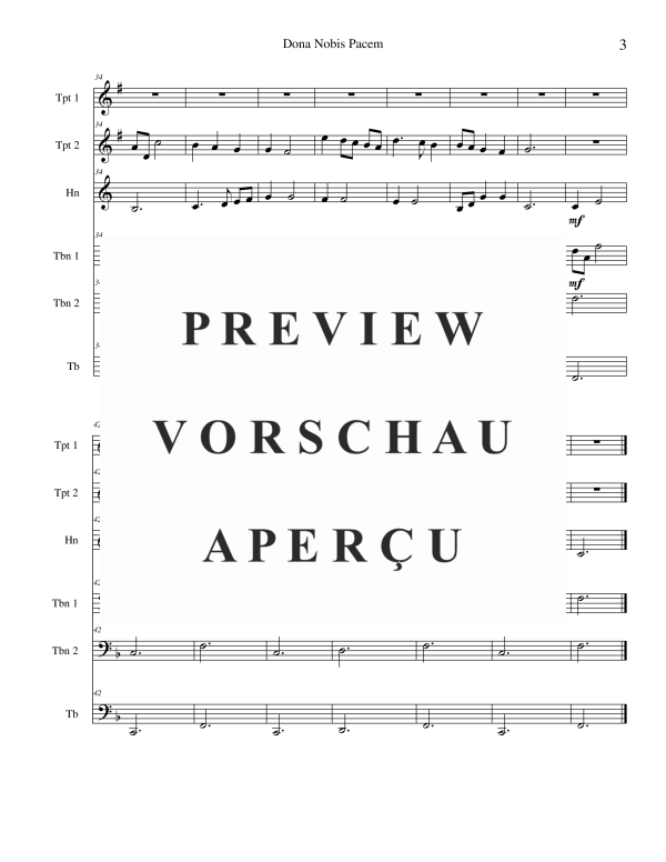 Produktgalerie: Seite 5 von 11 Dona Nobis Pacem - Kanon 16. Jahrhundert, , Blechbläser Sextett