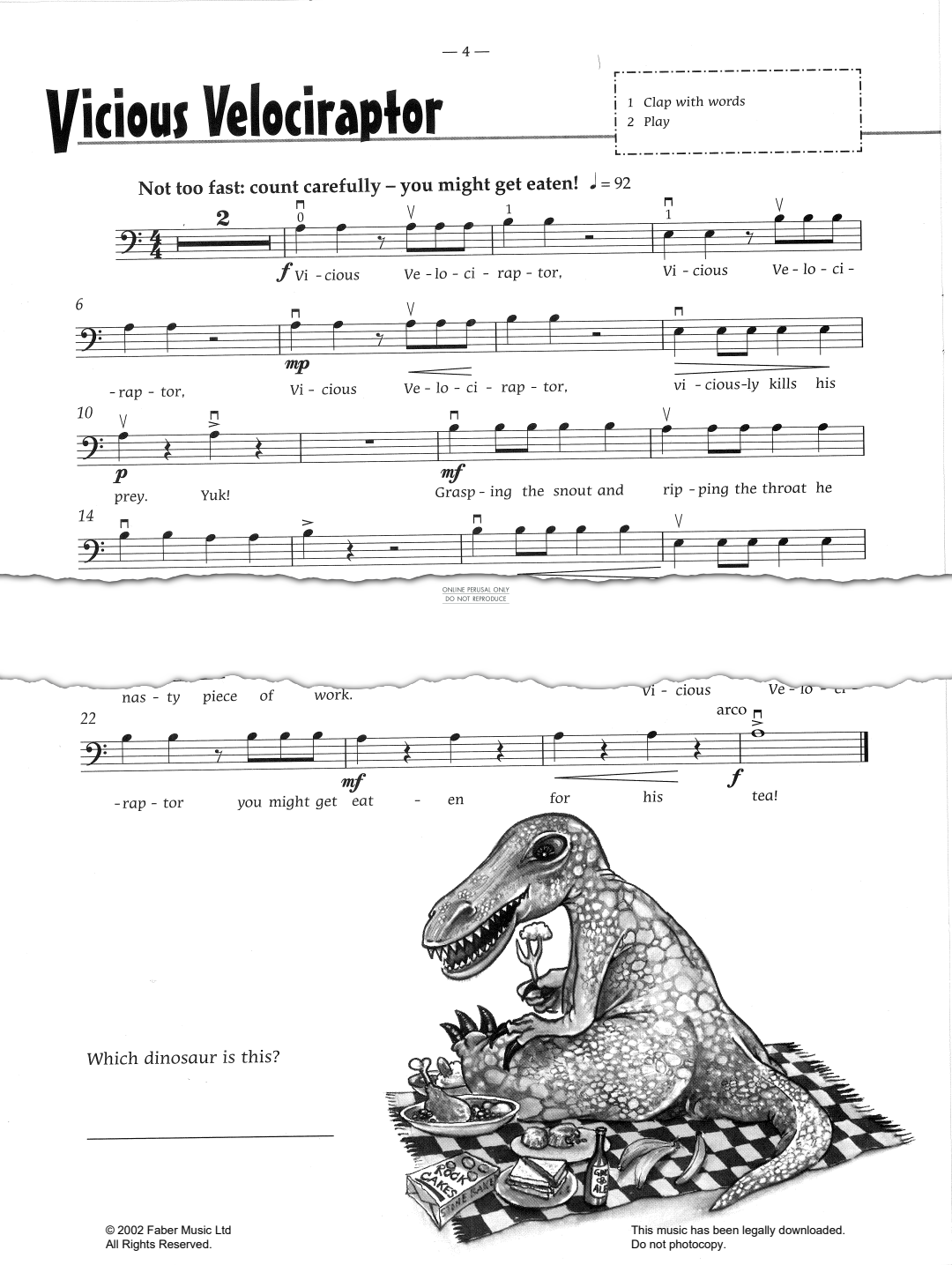 Produktgalerie: Seite 1 von 1 Vicious Velociraptor, Pam Wedgwood, Klavier, Violoncello