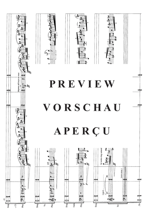 Produktgalerie: Seite 9 von 21 Quartet for the End of Music , , (Gemischtes Ensemble für Bass Klarinette, Violoncello, Tuba + Percussion)