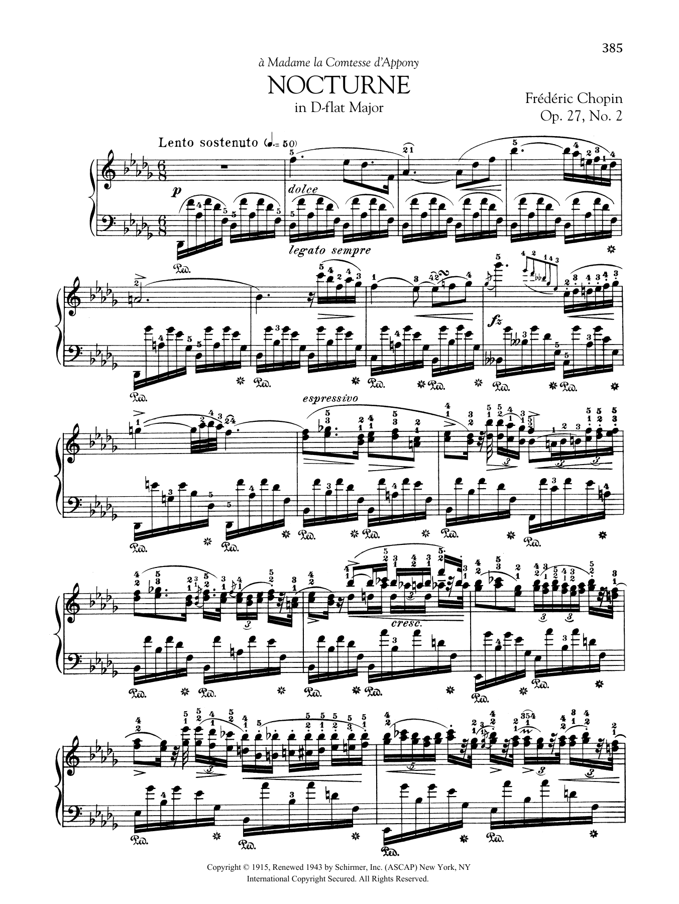 Product gallery: Page 1 of 1 Nocturne in D-flat Major, Op. 27, No. 2, Frédéric Chopin