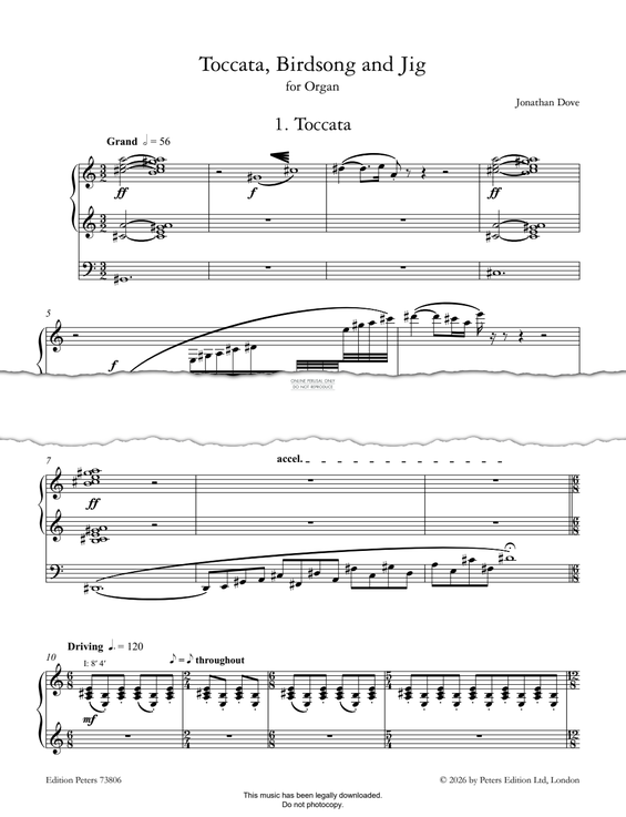 Product picture to: Toccata, Birdsong And Jig