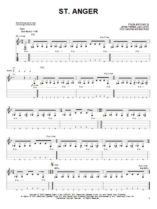 Produktgalerie: Seite 1 von 1 St. Anger, Metallica, Gitarre