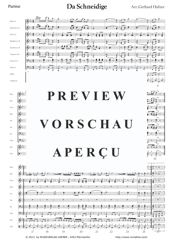 Product gallery: Page 5 of 11 Da Schneidige, , (large wind orchestra)