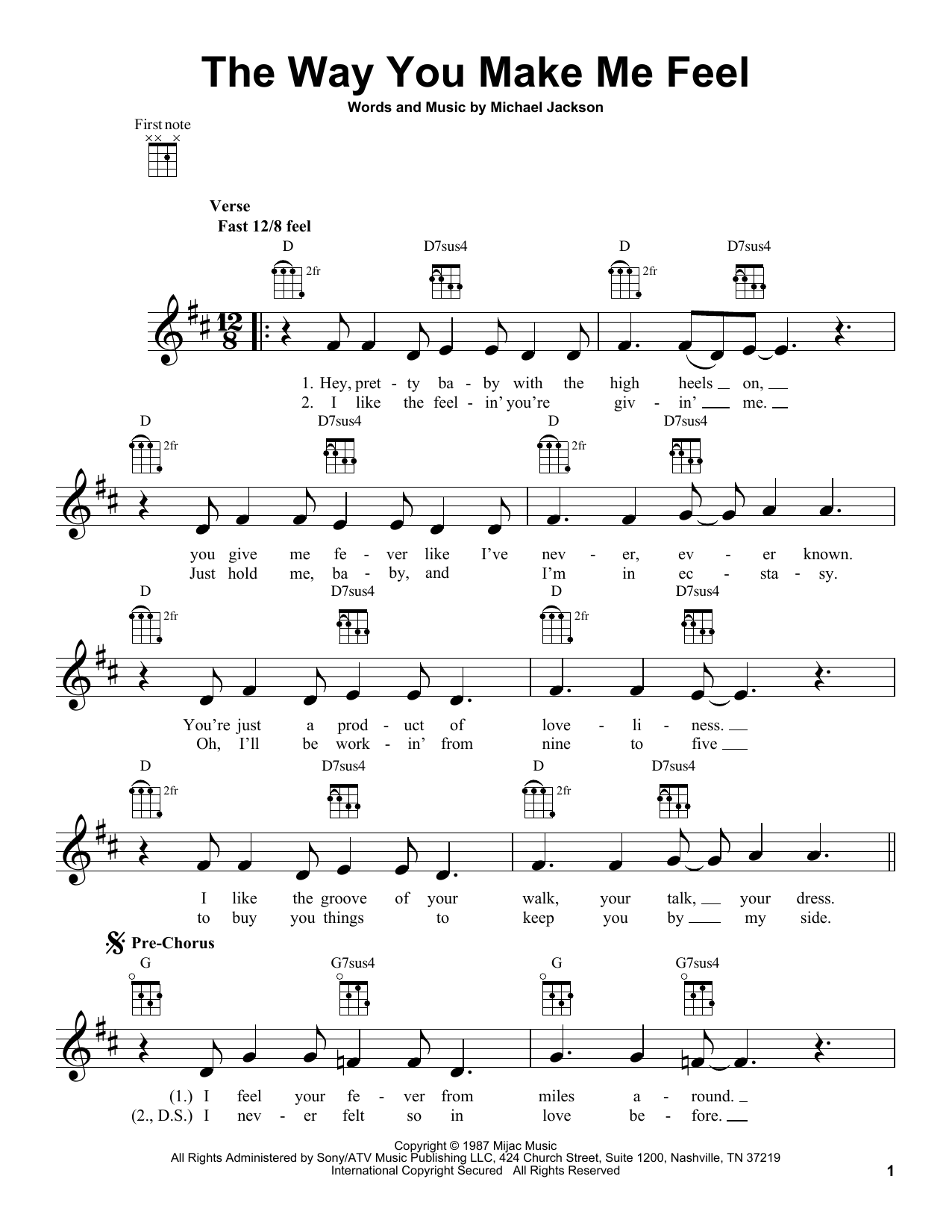 Product gallery: Page 1 of 1 The Way You Make Me Feel, Michael Jackson