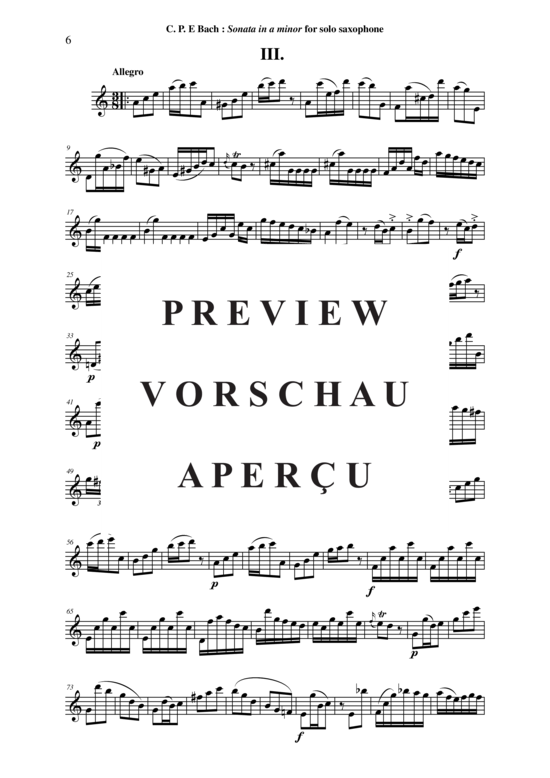 Product gallery: Page 7 of 8 Sonata in a minor , , (alto saxophone)