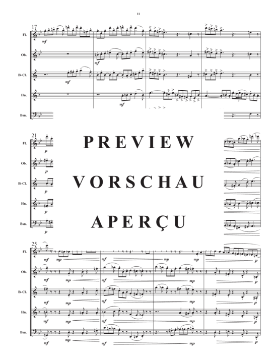 Produktgalerie: Seite 13 von 21 Divertimento for Wind Quintet , , (Holzbläser Quintett)