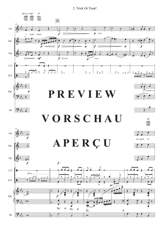 Produktgalerie: Seite 6 von 21 Trick Or Treat! , , (Jazz Combo Band + 2 Bläser)