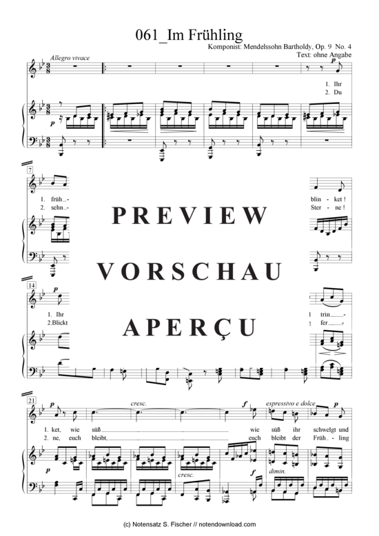Product gallery: Page 2 of 4 Im Frühling , , Piano and Voice