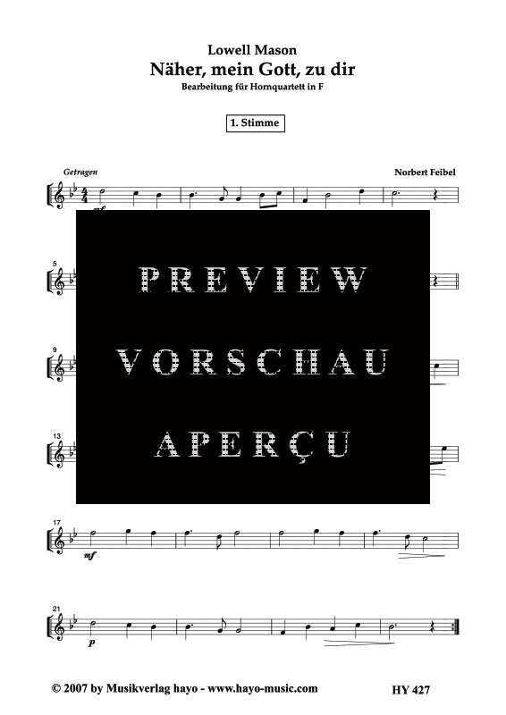 gallery: Näher, mein Gott, zu dir, , (Horn Quartett)