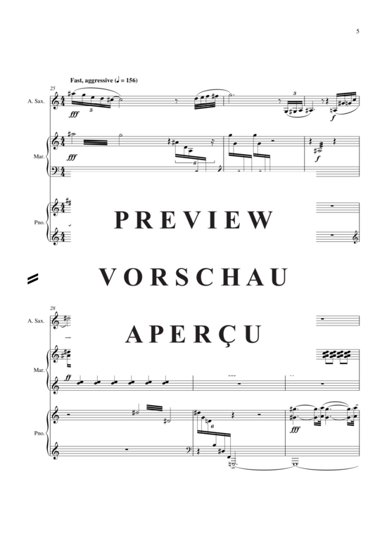Product gallery: Page 6 of 21 Frequent Flyer , , (alto saxophone, marimba + piano)