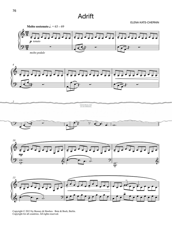 Produktgalerie: Seite 1 von 1 Adrift, Elena Kats-Chernin, Klavier